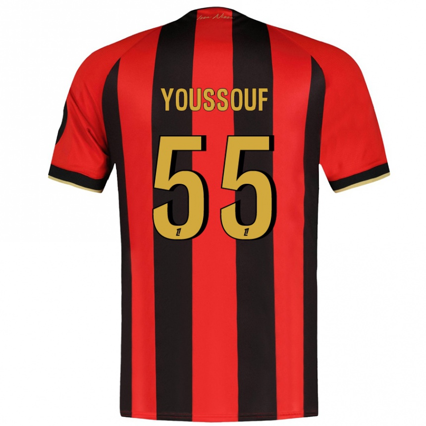 Kids Football Youssouf Ndayishimiye #55 Red Black Home Jersey 2024/25 T-Shirt Australia