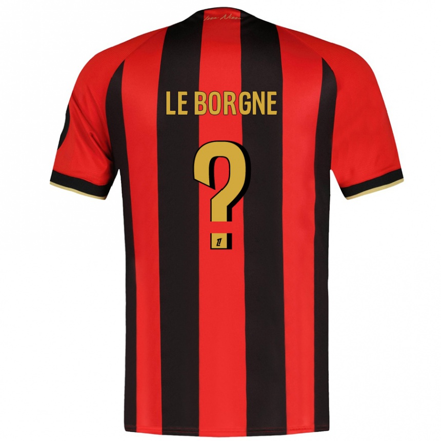 Kids Football Andréa Le Borgne #0 Red Black Home Jersey 2024/25 T-Shirt Australia