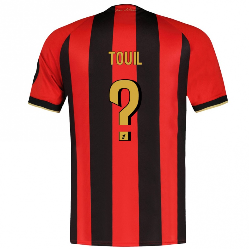 Kids Football Yanis Touil #0 Red Black Home Jersey 2024/25 T-Shirt Australia