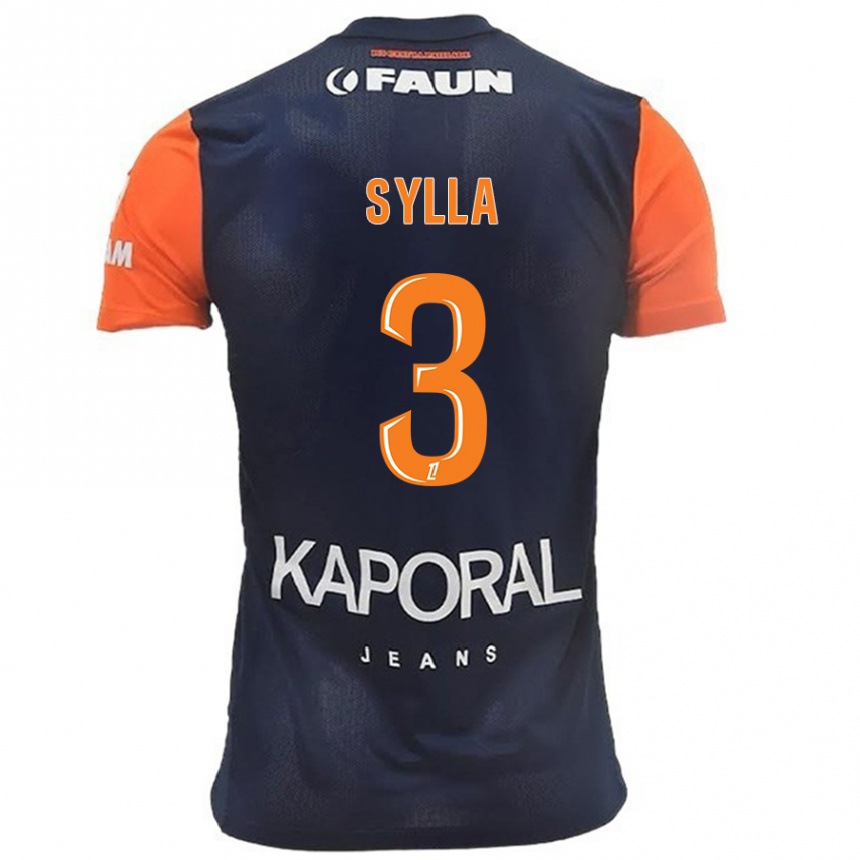 Kids Football Issiaga Sylla #3 Navy Blue Orange Home Jersey 2024/25 T-Shirt Australia