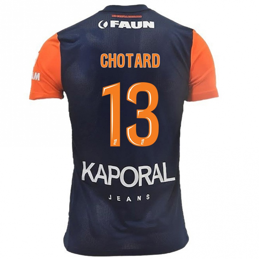 Kids Football Joris Chotard #13 Navy Blue Orange Home Jersey 2024/25 T-Shirt Australia