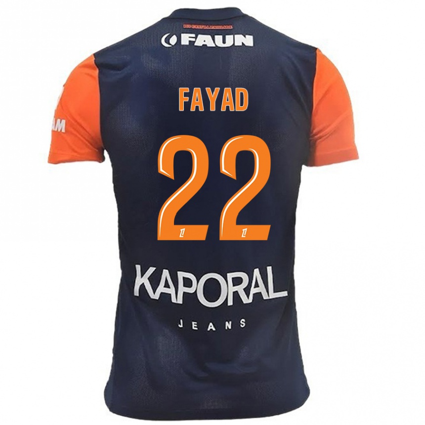 Kids Football Khalil Fayad #22 Navy Blue Orange Home Jersey 2024/25 T-Shirt Australia