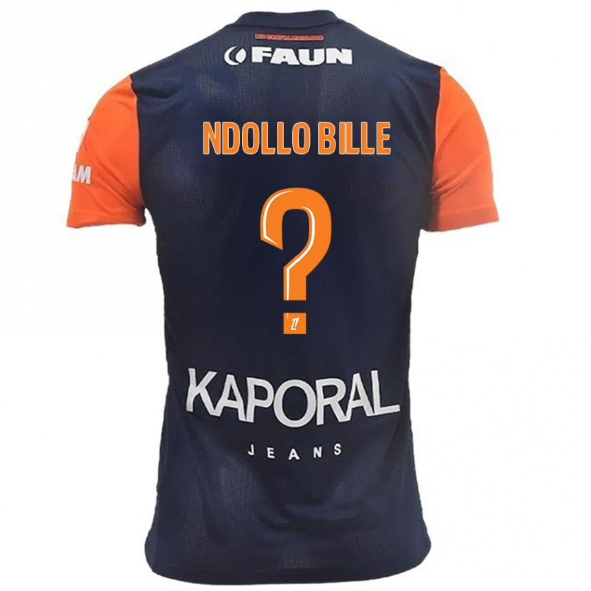 Kids Football Wilfried Ndollo Bille #0 Navy Blue Orange Home Jersey 2024/25 T-Shirt Australia