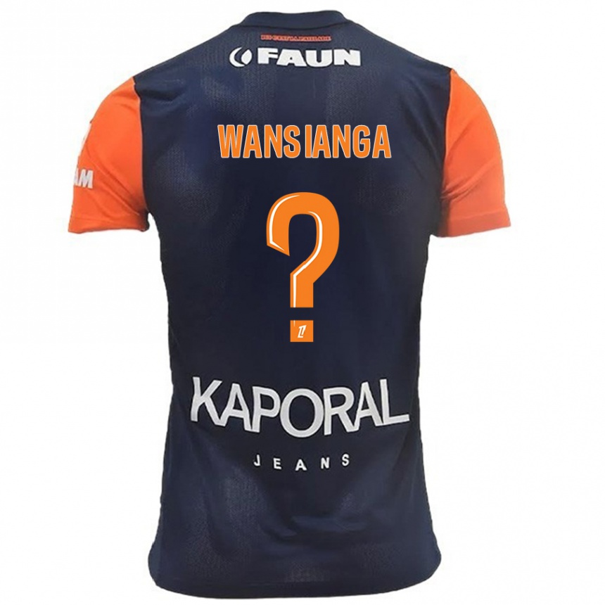 Kids Football Miguel Wansianga #0 Navy Blue Orange Home Jersey 2024/25 T-Shirt Australia