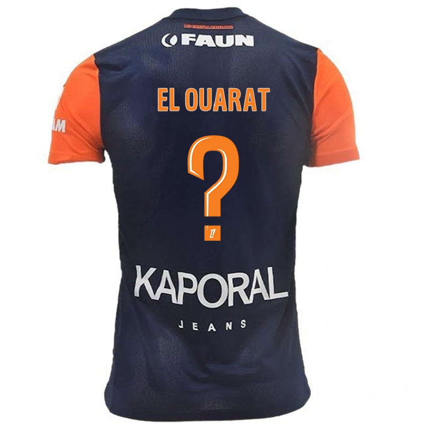 Kids Football Adam El Ouarat #0 Navy Blue Orange Home Jersey 2024/25 T-Shirt Australia