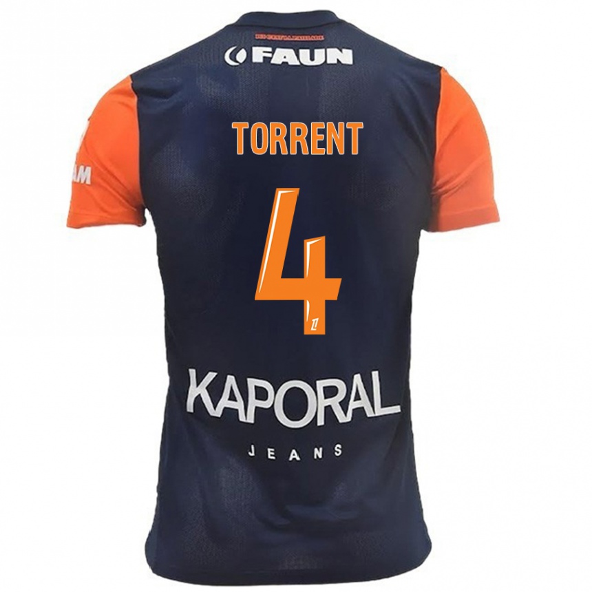 Kids Football Marion Torrent #4 Navy Blue Orange Home Jersey 2024/25 T-Shirt Australia