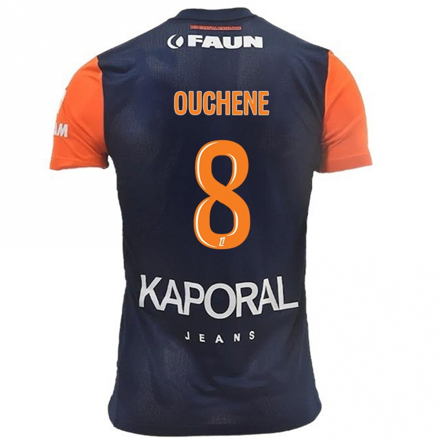 Kids Football Sonia Ouchène #8 Navy Blue Orange Home Jersey 2024/25 T-Shirt Australia