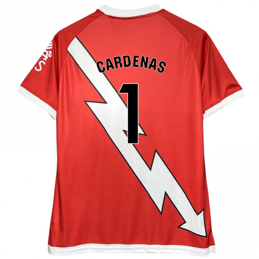 Kids Football Dani Cárdenas #1 White Red Home Jersey 2024/25 T-Shirt Australia