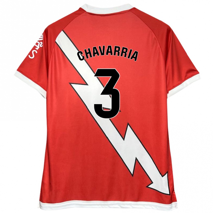 Kids Football Pep Chavarría #3 White Red Home Jersey 2024/25 T-Shirt Australia