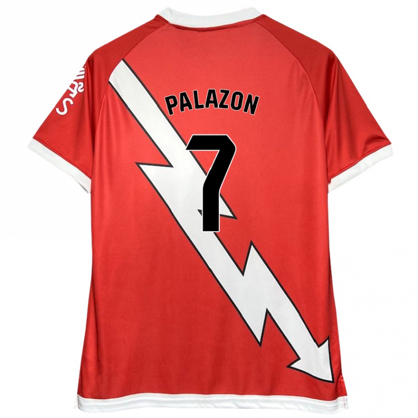 Kids Football Isi Palazón #7 White Red Home Jersey 2024/25 T-Shirt Australia