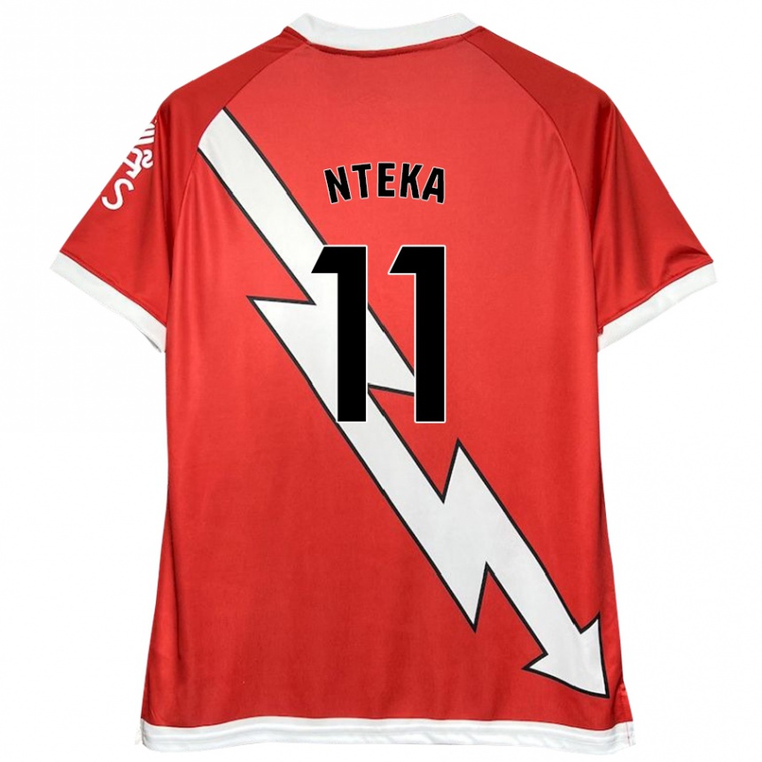 Kids Football Randy Nteka #11 White Red Home Jersey 2024/25 T-Shirt Australia