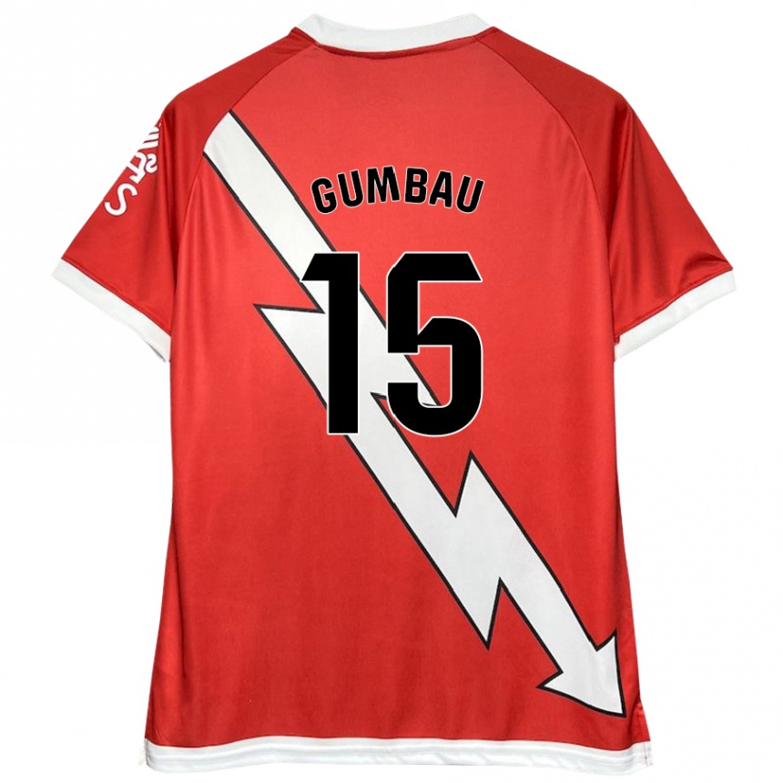 Kids Football Gerard Gumbau #15 White Red Home Jersey 2024/25 T-Shirt Australia