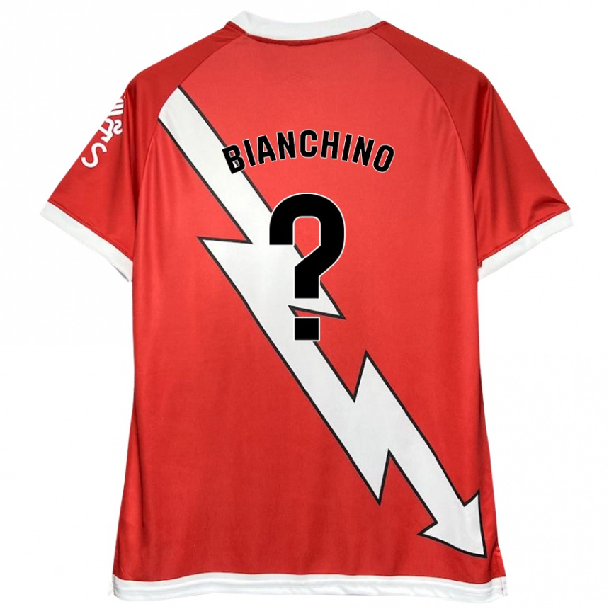 Kids Football Nicolò Bianchino #0 White Red Home Jersey 2024/25 T-Shirt Australia