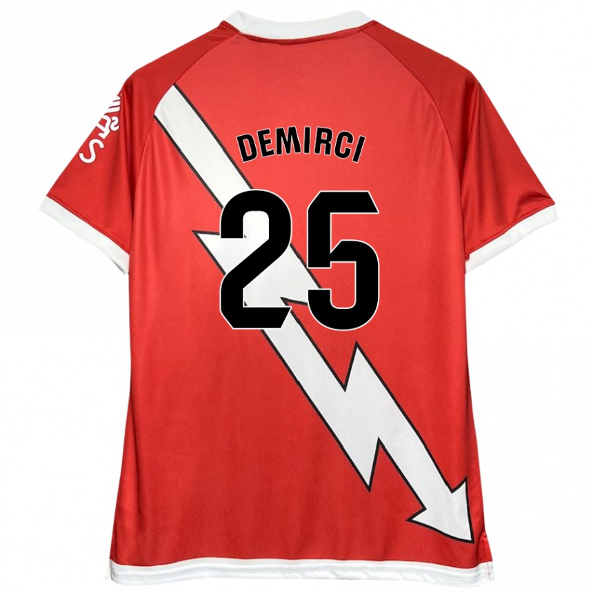 Kids Football Mert Demirci #25 White Red Home Jersey 2024/25 T-Shirt Australia