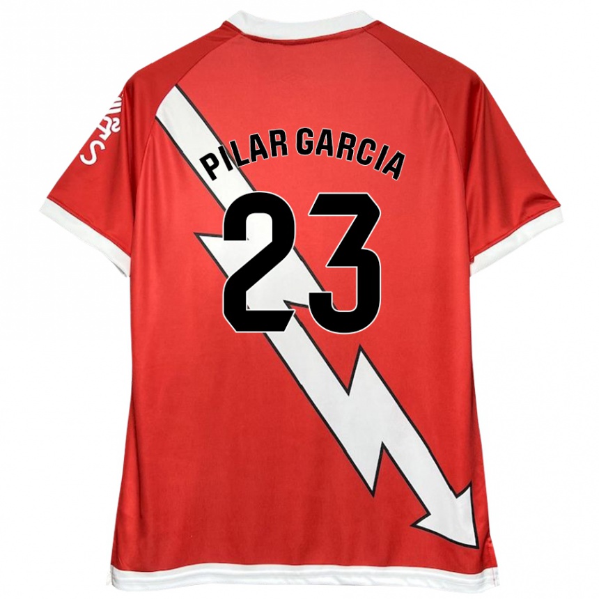 Kids Football María Pilar García Villalba #23 White Red Home Jersey 2024/25 T-Shirt Australia