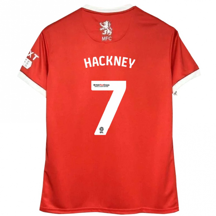 Kids Football Hayden Hackney #7 Red White Home Jersey 2024/25 T-Shirt Australia