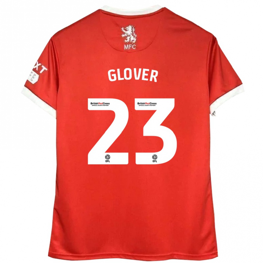 Kids Football Tom Glover #23 Red White Home Jersey 2024/25 T-Shirt Australia