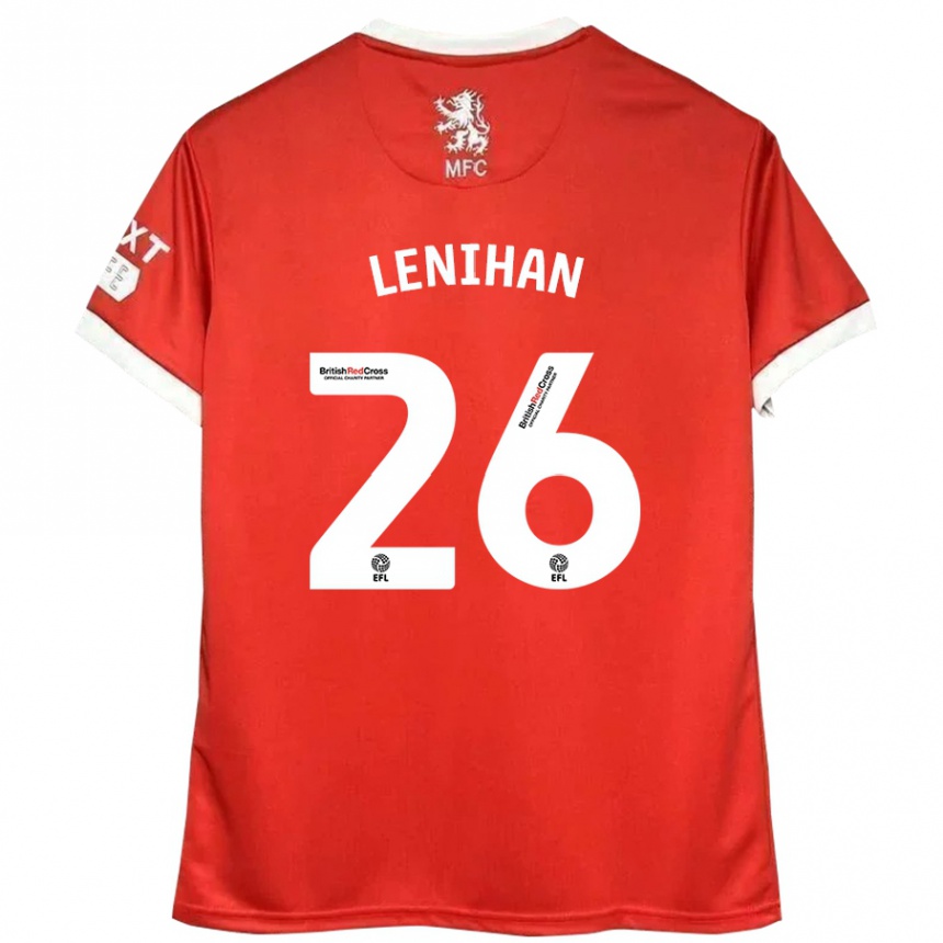 Kids Football Darragh Lenihan #26 Red White Home Jersey 2024/25 T-Shirt Australia