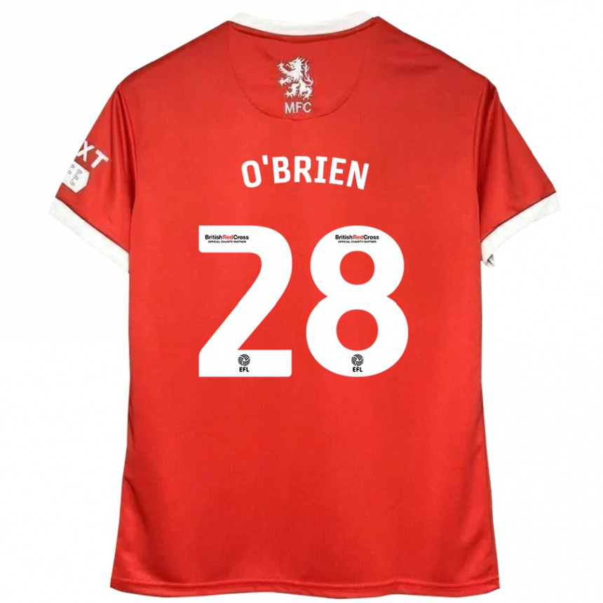 Kids Football Lewis O'brien #28 Red White Home Jersey 2024/25 T-Shirt Australia