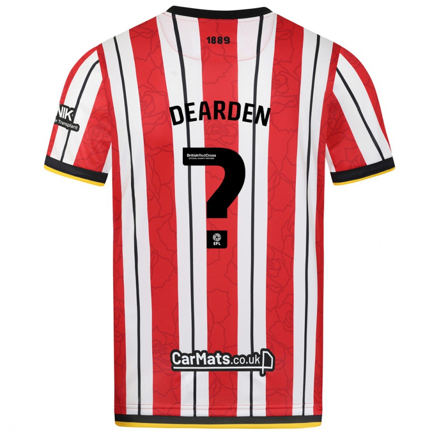 Kids Football Thomas Dearden #0 Red White Stripes Home Jersey 2024/25 T-Shirt Australia