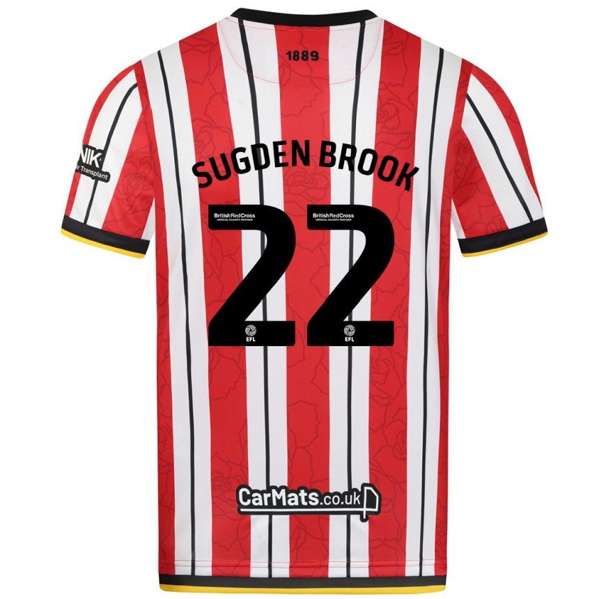 Kids Football Darcie Sugden-Brook #22 Red White Stripes Home Jersey 2024/25 T-Shirt Australia