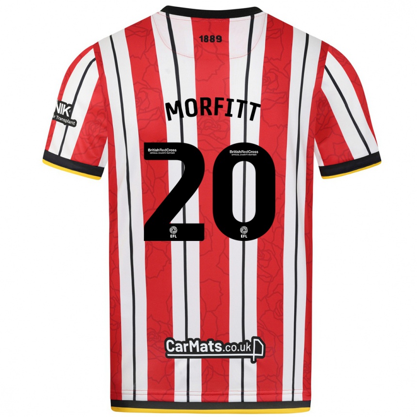 Kids Football Izzy Morfitt #20 Red White Stripes Home Jersey 2024/25 T-Shirt Australia