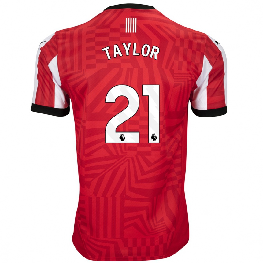 Kids Football Charlie Taylor #21 Red White Home Jersey 2024/25 T-Shirt Australia