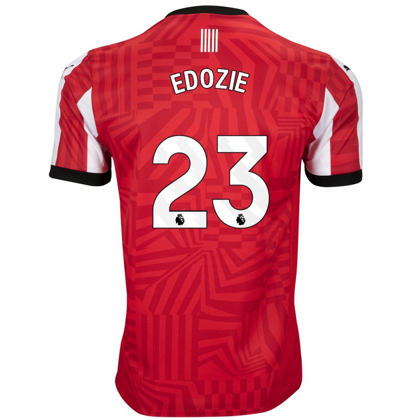 Kids Football Samuel Edozie #23 Red White Home Jersey 2024/25 T-Shirt Australia