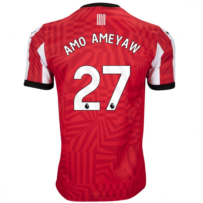 Kids Football Samuel Amo-Ameyaw #27 Red White Home Jersey 2024/25 T-Shirt Australia