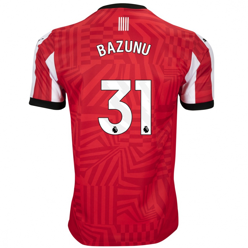 Kids Football Gavin Bazunu #31 Red White Home Jersey 2024/25 T-Shirt Australia