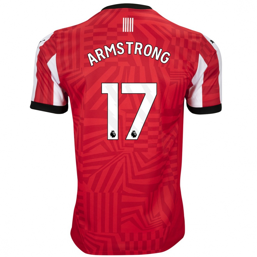 Kids Football Stuart Armstrong #17 Red White Home Jersey 2024/25 T-Shirt Australia