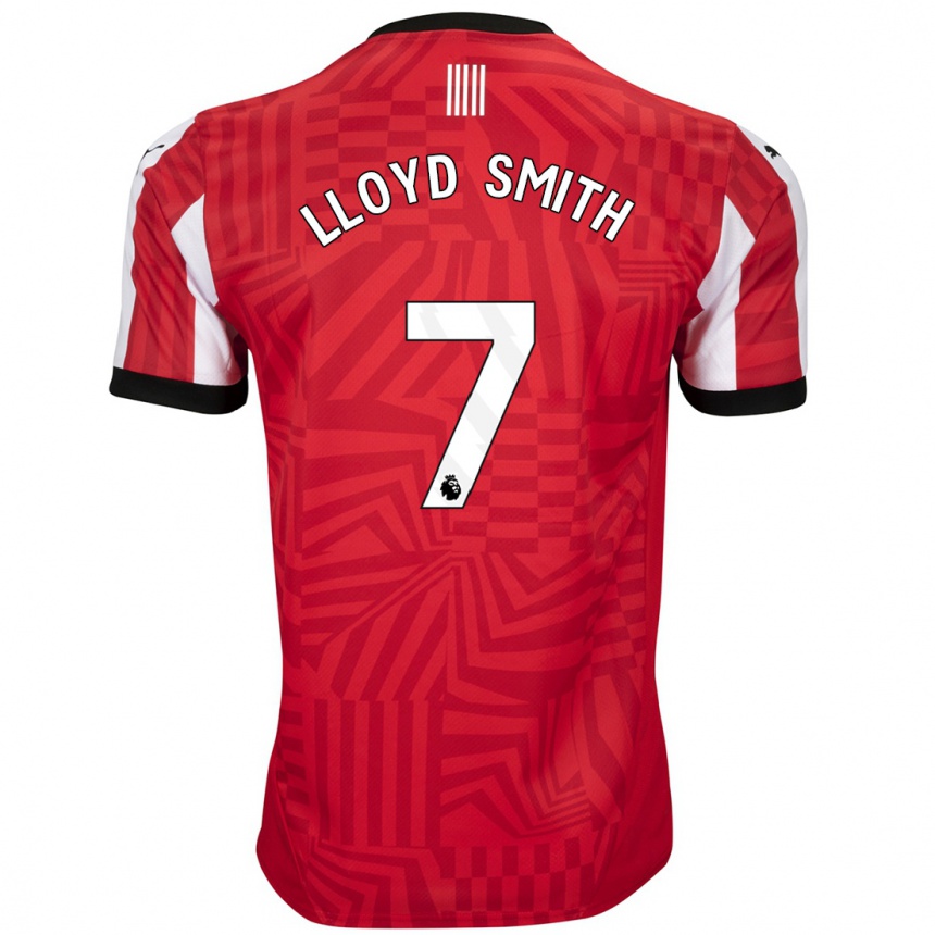 Kids Football Lexi Lloyd-Smith #7 Red White Home Jersey 2024/25 T-Shirt Australia