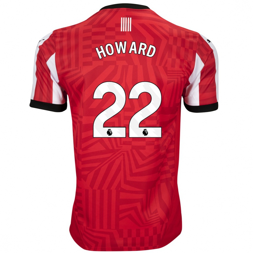 Kids Football Bethany-May Howard #22 Red White Home Jersey 2024/25 T-Shirt Australia