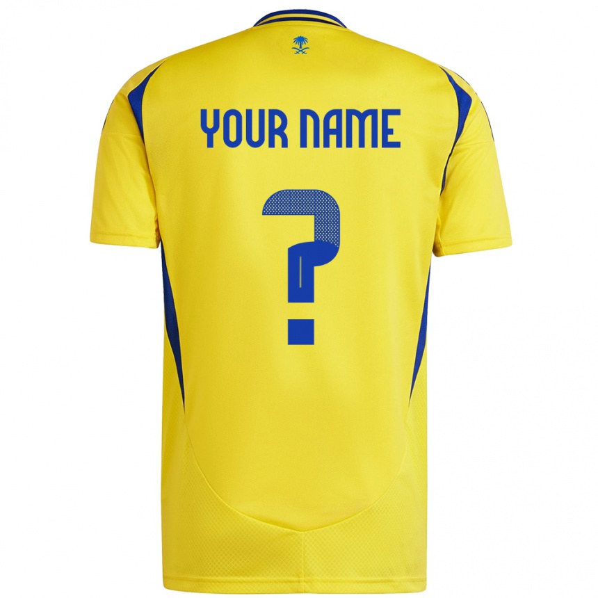 Kids Football Your Name #0 Yellow Blue Home Jersey 2024/25 T-Shirt Australia