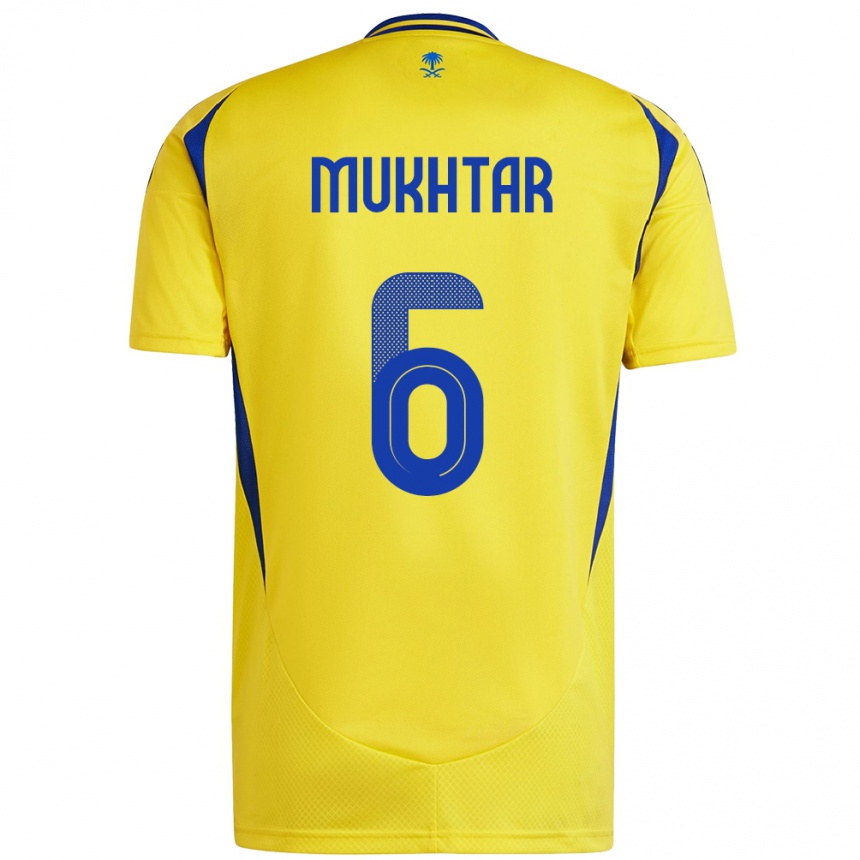 Kids Football Mukhtar Ali #6 Yellow Blue Home Jersey 2024/25 T-Shirt Australia