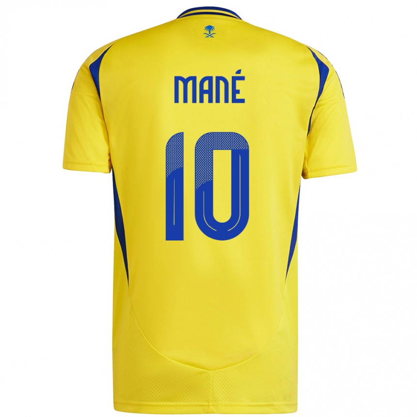 Kids Football Sadio Mane #10 Yellow Blue Home Jersey 2024/25 T-Shirt Australia