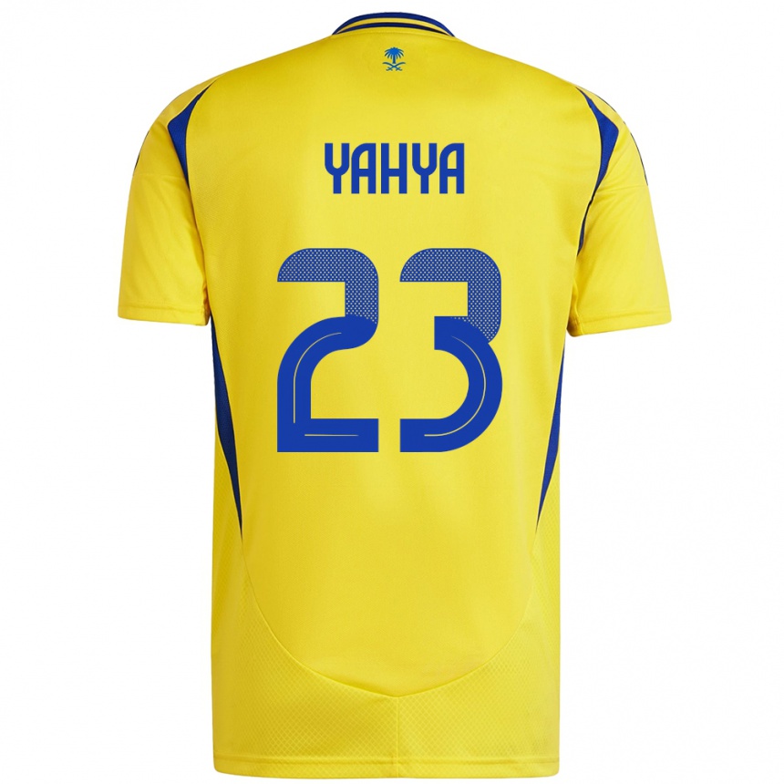 Kids Football Ayman Yahya #23 Yellow Blue Home Jersey 2024/25 T-Shirt Australia