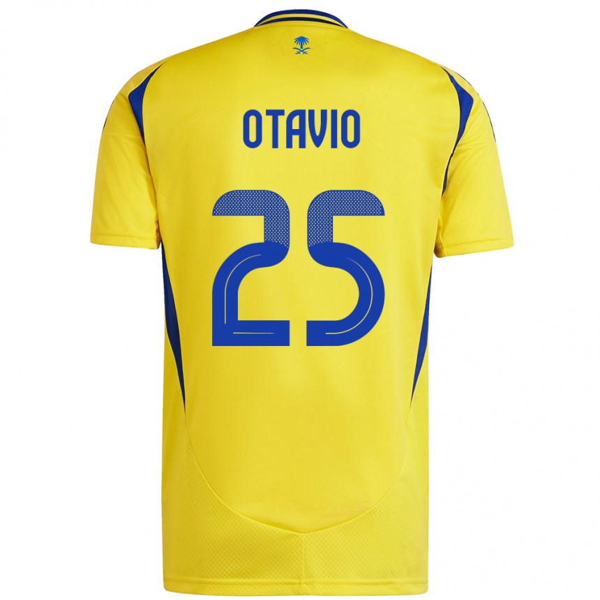 Kids Football Otavio #25 Yellow Blue Home Jersey 2024/25 T-Shirt Australia