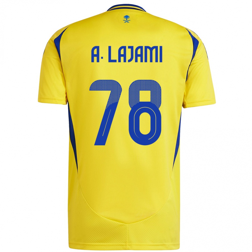 Kids Football Ali Lajami #78 Yellow Blue Home Jersey 2024/25 T-Shirt Australia