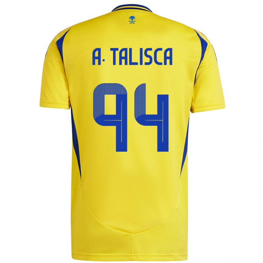 Kids Football Talisca #94 Yellow Blue Home Jersey 2024/25 T-Shirt Australia