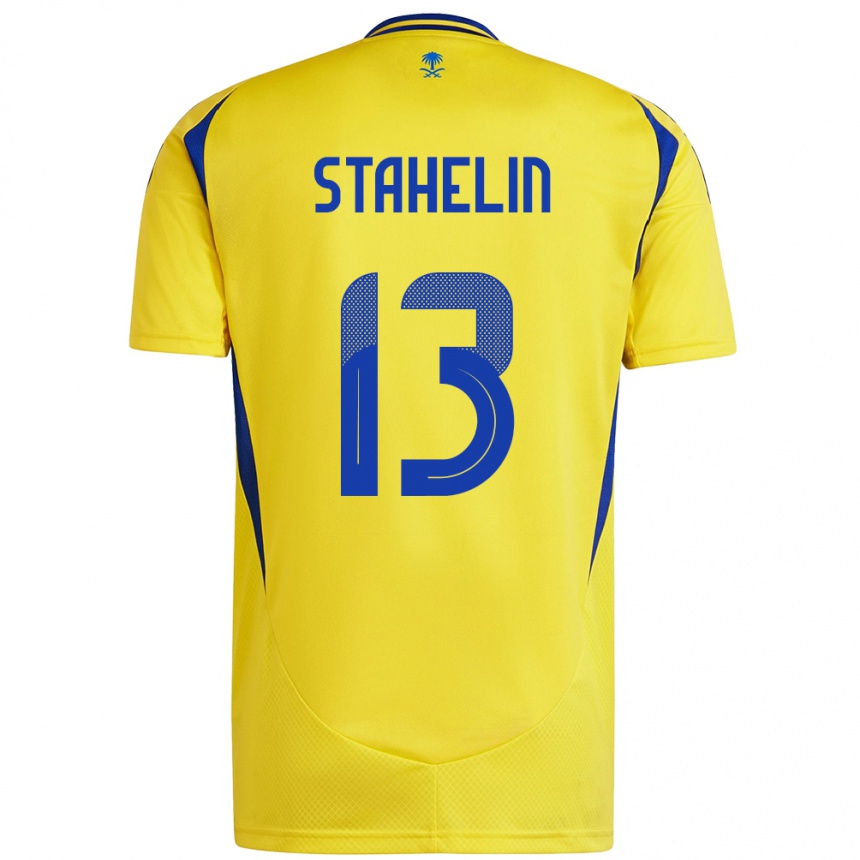 Kids Football Izabela Stahelin #13 Yellow Blue Home Jersey 2024/25 T-Shirt Australia