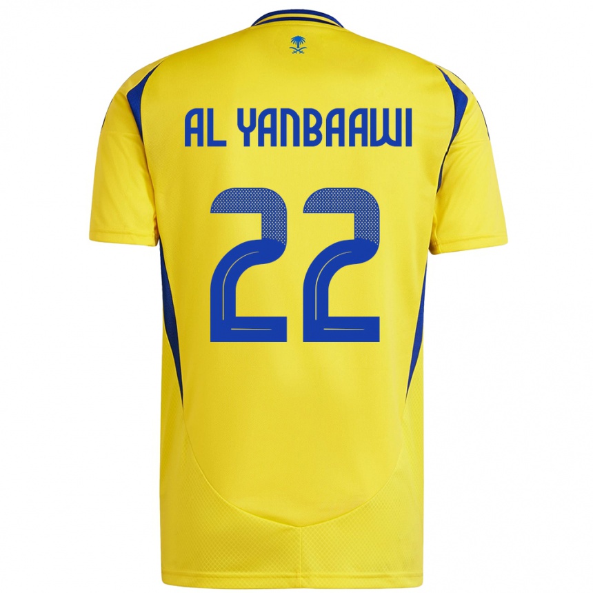 Kids Football Tahani Al-Yanbaawi #22 Yellow Blue Home Jersey 2024/25 T-Shirt Australia