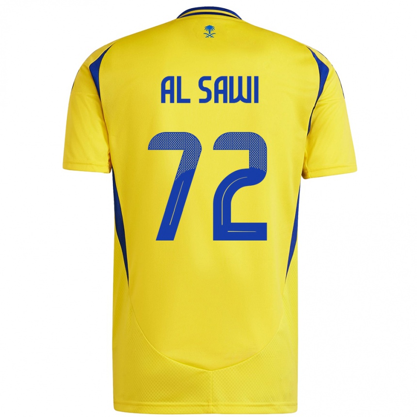 Kids Football Etaf Al-Sawi #72 Yellow Blue Home Jersey 2024/25 T-Shirt Australia