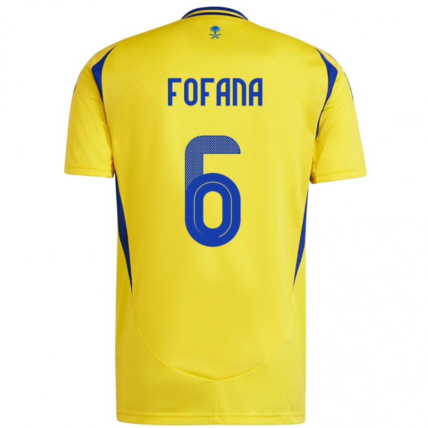 Kids Football Seko Fofana #6 Yellow Blue Home Jersey 2024/25 T-Shirt Australia