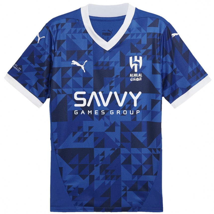 Kids Football Sergej Milinkovic-Savic #22 Dark Blue White Home Jersey 2024/25 T-Shirt Australia