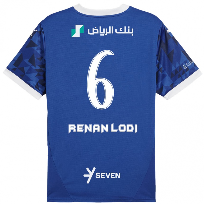 Kids Football Renan Lodi #6 Dark Blue White Home Jersey 2024/25 T-Shirt Australia