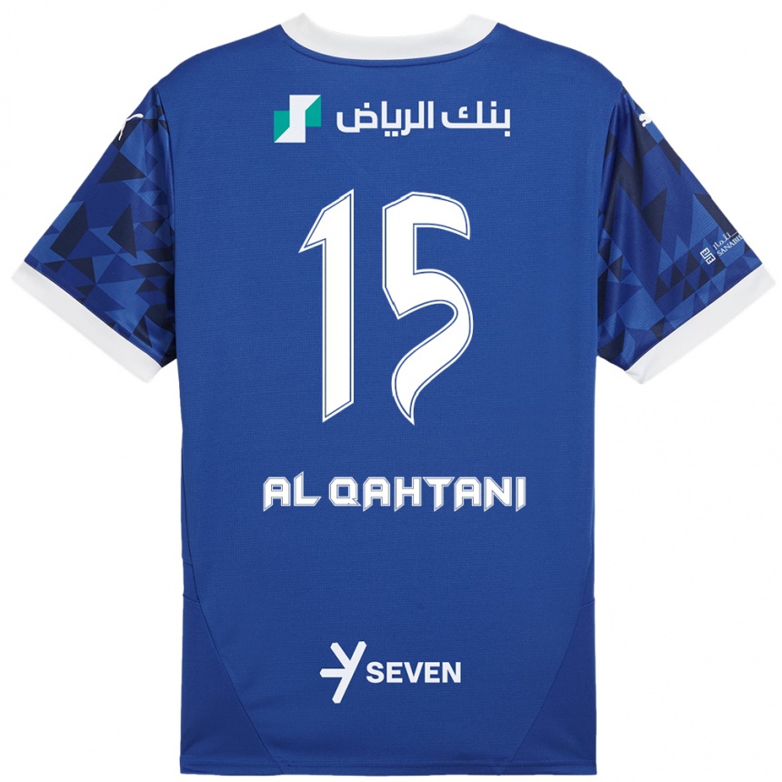 Kids Football Mohammed Al-Qahtani #15 Dark Blue White Home Jersey 2024/25 T-Shirt Australia