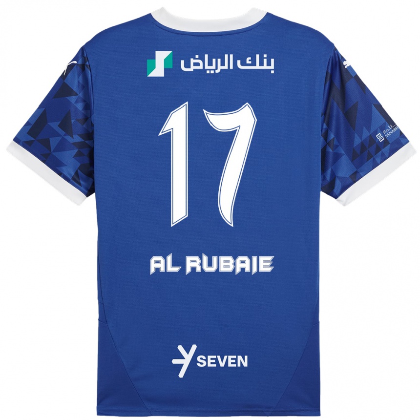 Kids Football Mohammed Al-Rubaie #17 Dark Blue White Home Jersey 2024/25 T-Shirt Australia