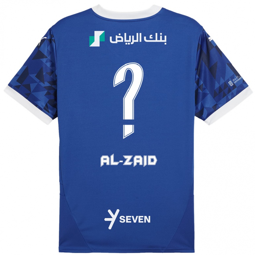 Kids Football Suhayb Al-Zaid #0 Dark Blue White Home Jersey 2024/25 T-Shirt Australia