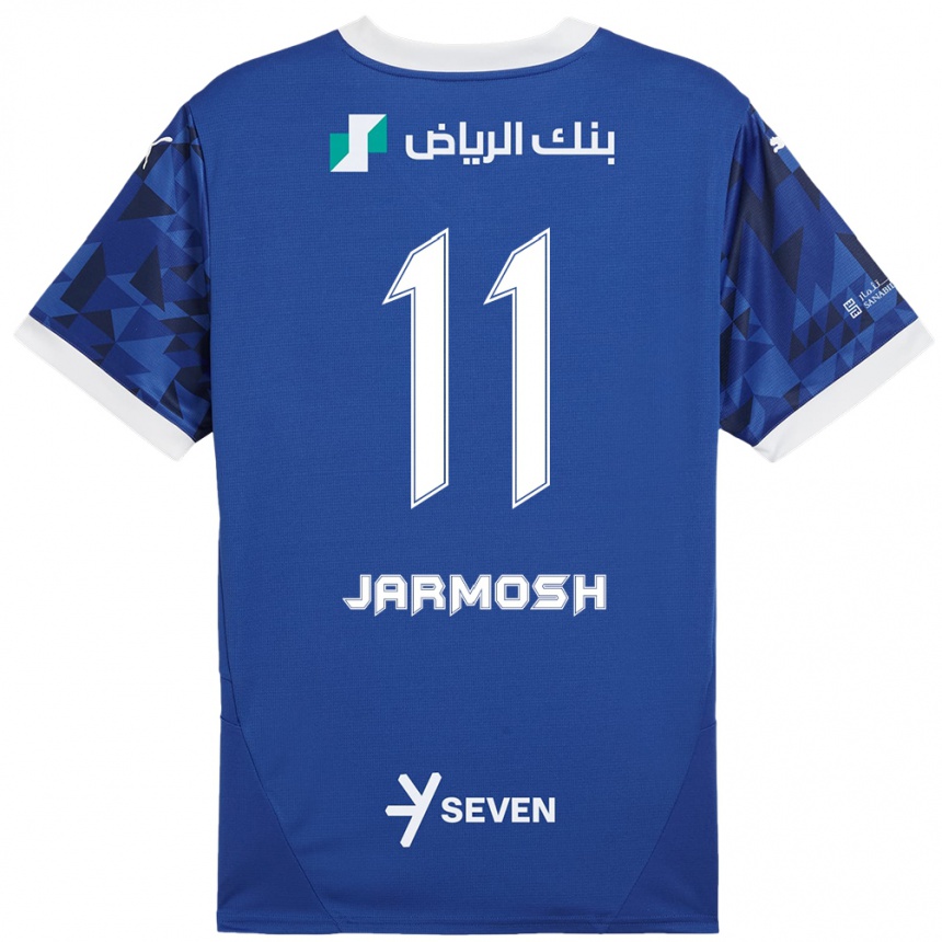 Kids Football Abdulaziz Jarmosh #11 Dark Blue White Home Jersey 2024/25 T-Shirt Australia